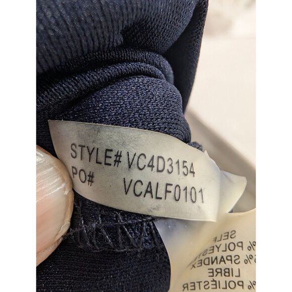 Vince Camuto NWT Navy Blue Gold Jeweled Neckline Sheath Shift Dress Size 14 - Picture 6 of 10